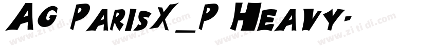 AG ParisX_P Heavy字体转换